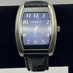 Silver & Blue Men’s Watch It